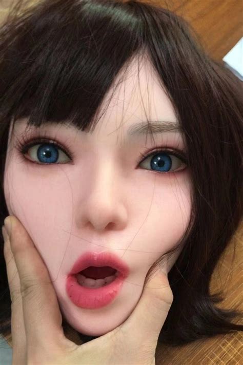 Custom Single Silicone Sex Doll Head With Movable Jaw Function HXDOLL