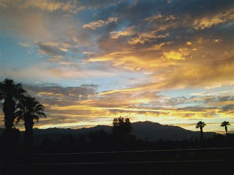 Sunset On The Green Palm Desert Ca Sunset Favorite Vacation Palm