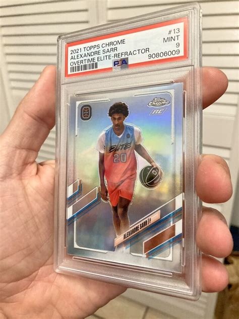 2021 22 Topps Chrome OTE Overtime Elite Alexandre Sarr Refractor PSA 9