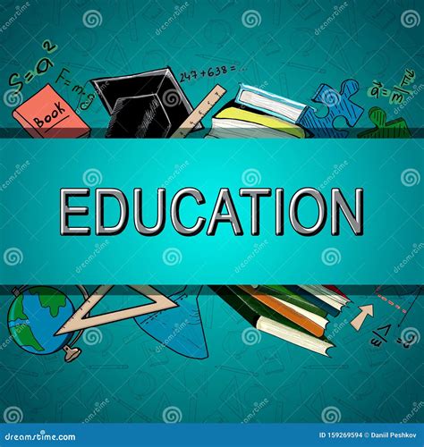 Abstract Blue Education Background Stock Illustration Illustration Of