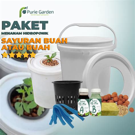 Jual Paket Hidroponik Dutch Bucket Tanam Sayuran Buah Buah Shopee