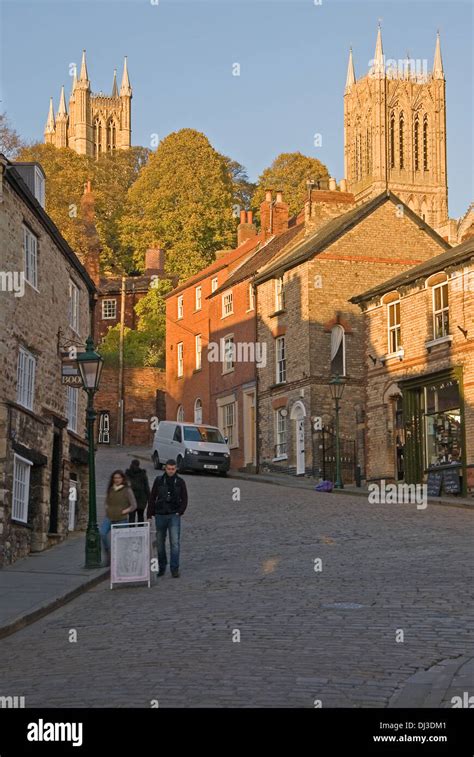 Lincoln Cathedral Is An Iconic Landmark Building Set High On A Hill