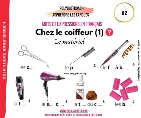 Vocabulaire Fle Chez Le Coiffeur Le Mat Riel Les Mots De La Vie