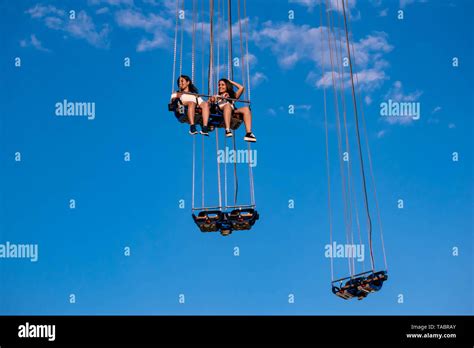 Orlando Florida May 16 2019 People Enjoying Orlando Star Flyer It