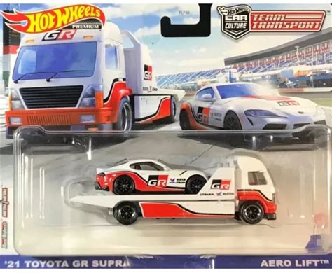 Set Masinute Hot Wheels Car Culture Team Transport Aero Lift Cu Masinuta Cel Ro