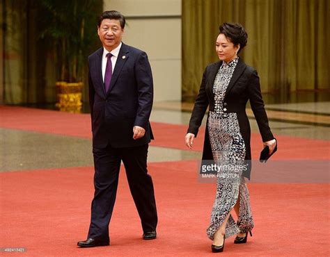 Chinese President Xi Jinping L And His Wife Peng Liyuan Arrive