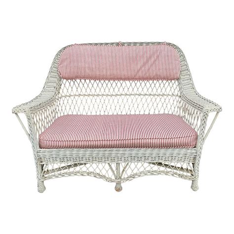 Bar Harbor Wicker Settee Chairish