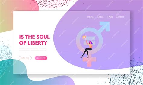 Premium Vector Woman Rights Emancipation And Feminism Landing Page