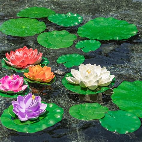 Snapklik.com : 20 Pcs Artificial Lily Pads For Ponds, Realistic