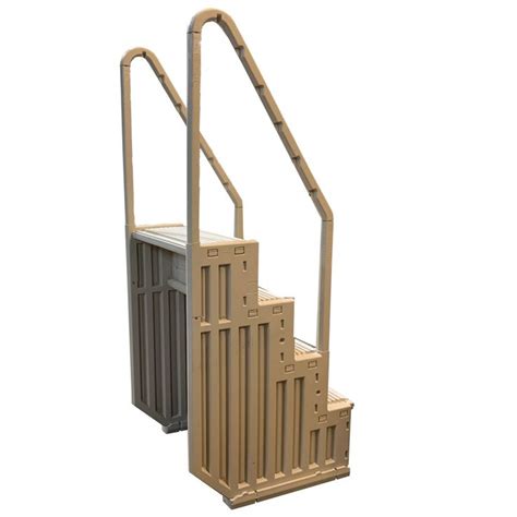 Confer Plastics In Pool 4 Step Ladder Stair Entry System W 2