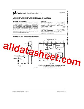 LM2900 Datasheet PDF National Semiconductor TI