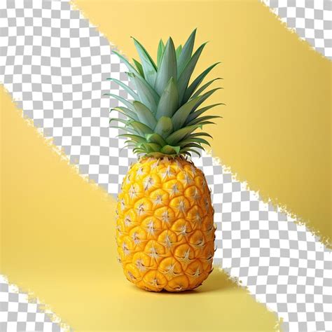 Fruit d ananas ombré sur fond transparent PSD Premium