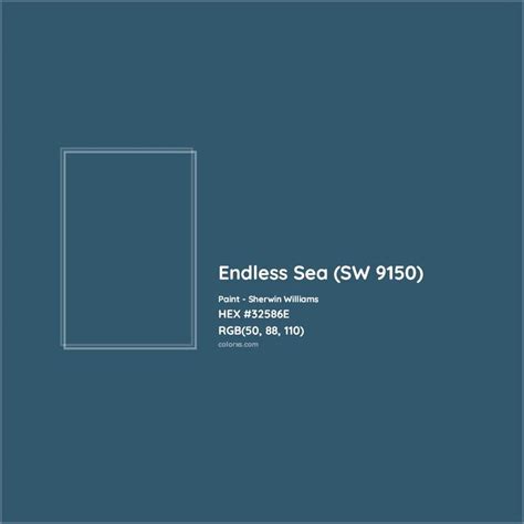 HEX 32586E Endless Sea SW 9150 Paint Sherwin Williams Color Code