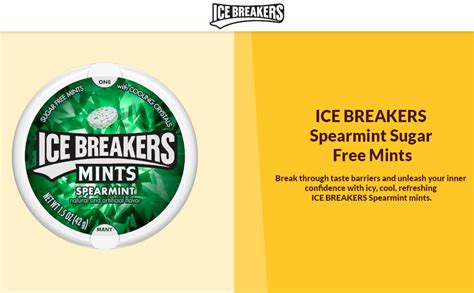 Ice Breakers Spearmint Sugar Free Mints Grams Amazon In Grocery