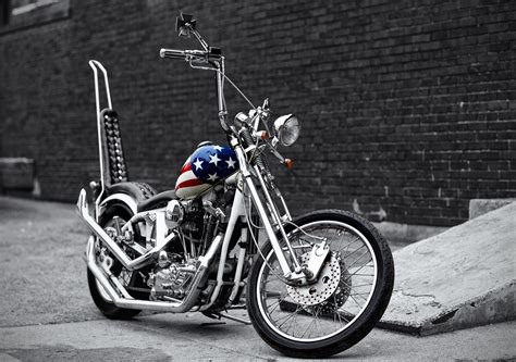 Chopper Harley Davidson Custom Made Motorcycle Hd Wallpaper Rare