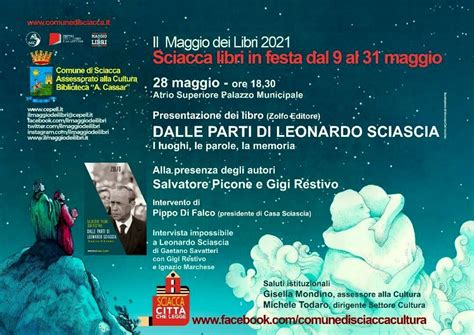 Omaggio A Sciascia Via Allo Sciacca Libri In Festa Il Programma