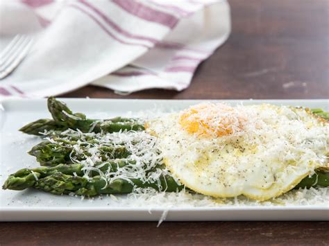 Asparagus Alla Milanese Poached Asparagus With Fried Egg And Parmesan