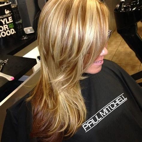 Platinum Blonde With Caramel Lowlights