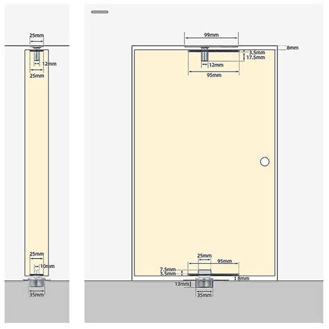 Charnières de porte Charnières robustes pour portes en bois Arbre à 360