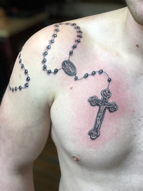 Rosary, done by Chad at Illinois Tattoo Co in Bloomington, Illinois : r ...