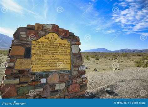 Ballarat Plaque Ghost Town Desert California Stock Image - Image of spot, plaque: 150272571