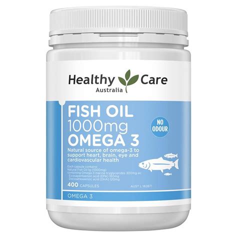 Healthy Care Fish Oil 1000mg Omega 3 400 Capsules 9316254892065 Ebay