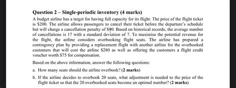 Solved Question 2 Single Periodic Inventory 4 Marks A Chegg