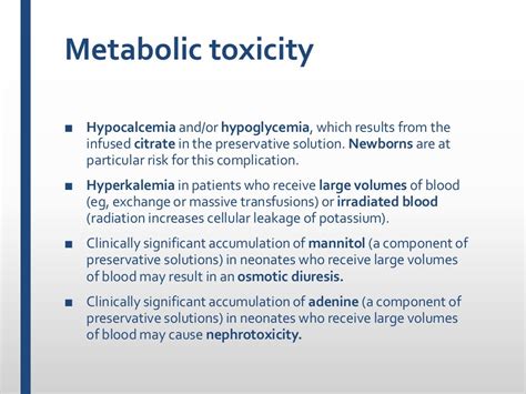 Blood transfusion complications