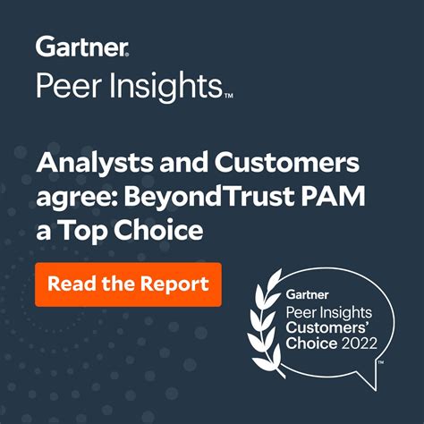 Sean Remnant On Linkedin Gartner® Peer Insights™ Voice Of The Customer Report Beyondtrust