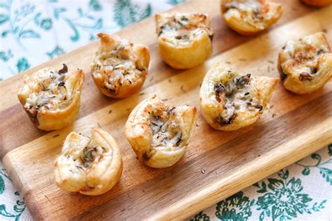 Mushroom Gruyere Tartlets Puff Pastry Appetizer Bites Fab Everyday