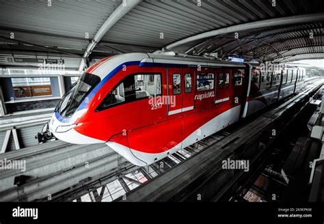 Kuala Lumpur Malaysia August 21 2022 The Monorail Train At The