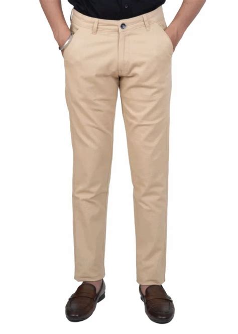 Plain Cream Men Cotton Pant Slim Fit At Rs In Indore Id