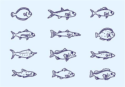 Sketch Fish Collection Vector | Small fish tattoos, Fish sketch, Fish ...