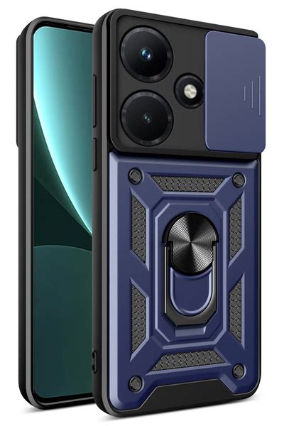 Чехол противоударный armors для Infinix Hot i Инфиникс Хот i с защитой камеры Темно синий