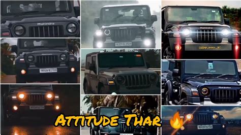 Attitude😈 Thar🔥 Mahindra Thar Status Video⭕ Attitude Status🔥 Video