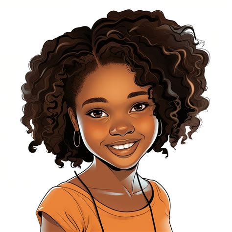 Beautiful African-American Girl Coloring Page | Coloring Pages Mimi Panda