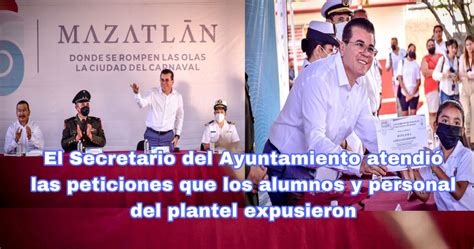 En la escuela Lázaro Cárdenas del Río Gobierno de Mazatlán realiza