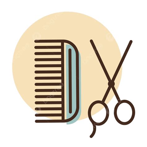 Animal Groominghairbrush And Scissors Icon Barber Scissors Sign Vector