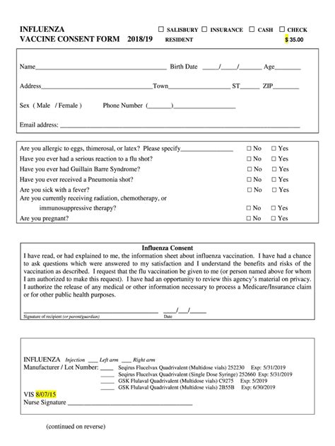 Pneumonia Vaccine Consent Form Cdc Fill Out And Sign Online Dochub