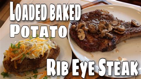 Rib Eye Steak Loaded Baked Potato Texas Roadhouse Copycat Youtube