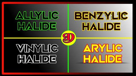 What Are The Different Types Of Halides Allylic Benzylic Vinylic