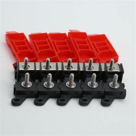 5 Way Midi Fuse Holder Set 1 In 5 Out Distribution Block 200a Multi Pole Fuses Block