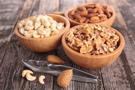 Almond Walnut And Cashew Stock Photo StudioM 55254419