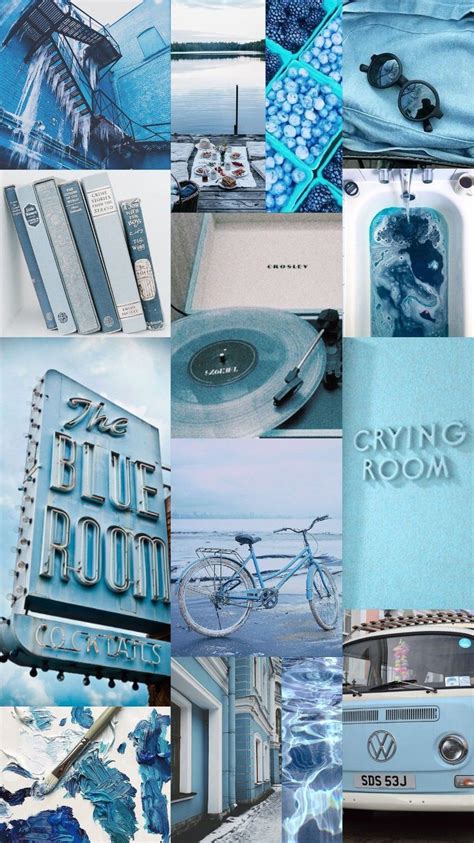 Collage Photography Neon Blue Aesthetic Wallpaper / Looking for the ...