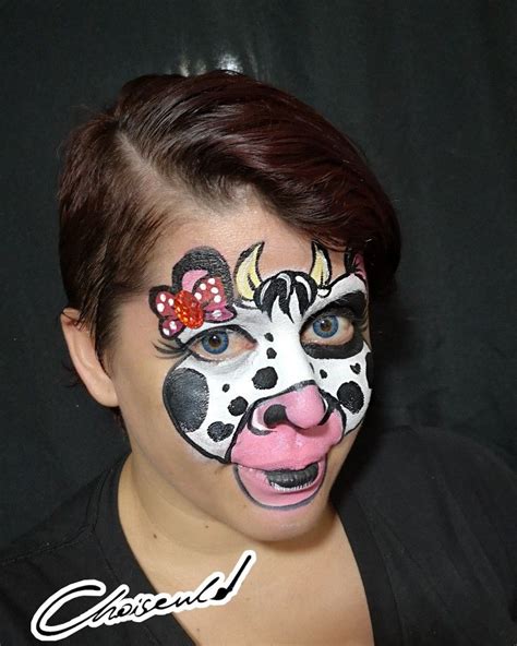 Cow makeup Cow face paint Vaquita pinta Caritas | Disfraz de frutas ...