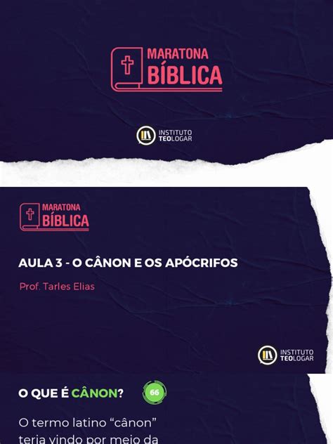 O Cânon E Os Apócrifos Pdf Novo Testamento Cânon Bíblico