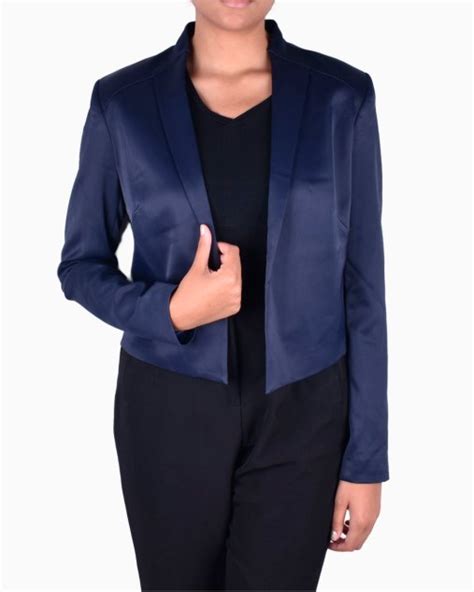 Blazer Ricardo Almeida Original Satin Azul Marinho Feminino