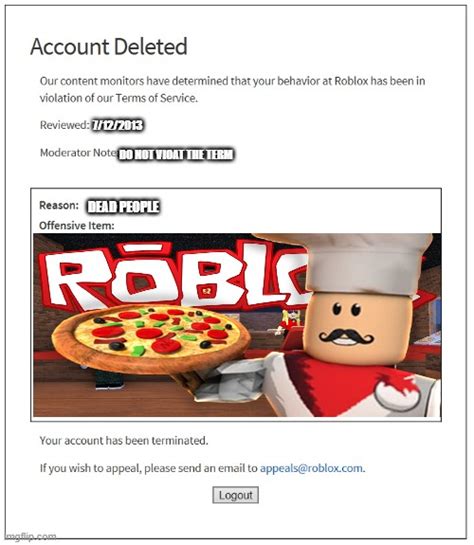 Banned From Roblox Imgflip