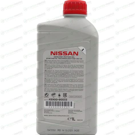 Масло моторное Nissan 5w30 синтетическое, API SM/CF, ACEA C4, для ...
