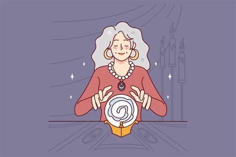 Female Witch With Magical Crystal Ball Predicting Future Woman Fortune